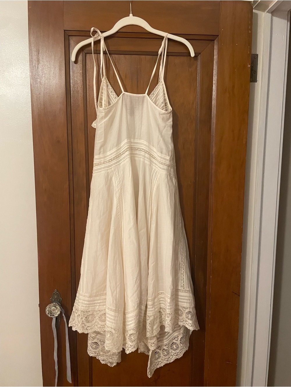 Zadig & Voltaire White Lace-Trim Midi Dress - Picture 7 of 8